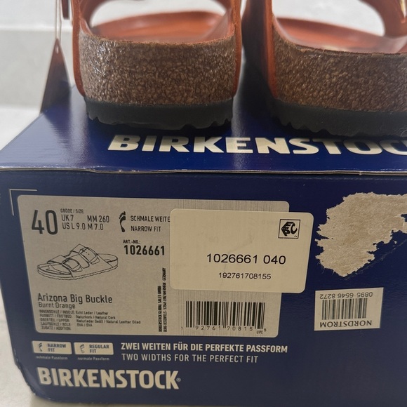 Birkenstock Sandals with Gold Buckles, Burnt Orange, Women’s Size 40 eu 9 us - Picture 5 of 5
